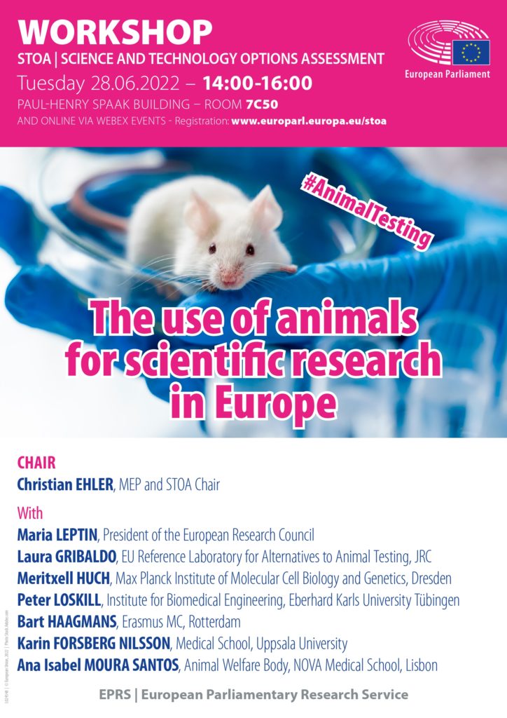 locandina workshop The use of animals for scientific research in Europe