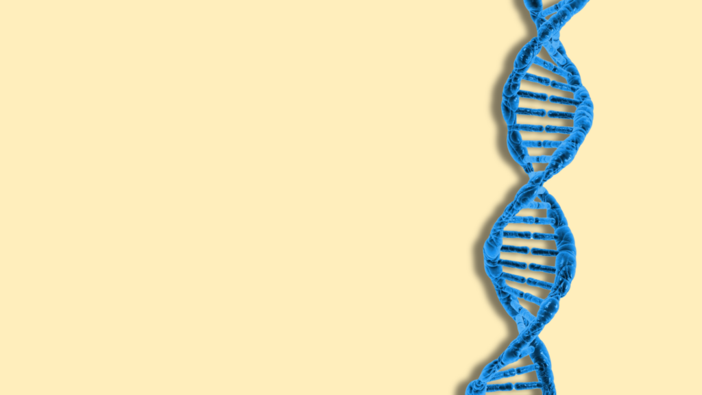 molecola di DNA su sfondo uniforme
