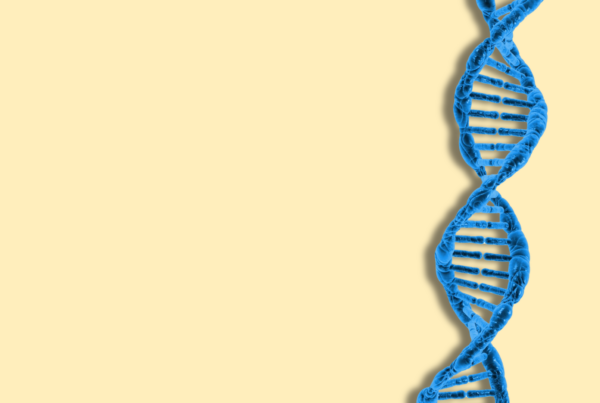 molecola di DNA su sfondo uniforme