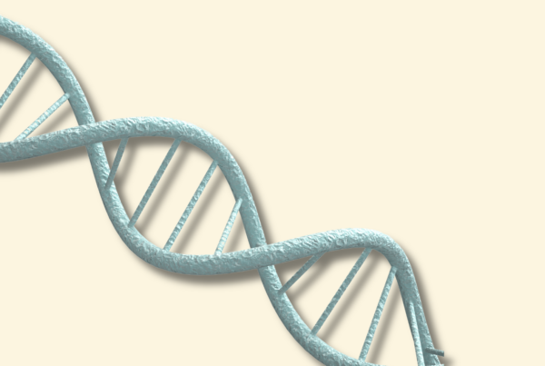 disegno di molecola di DNA su sfondo uniforme