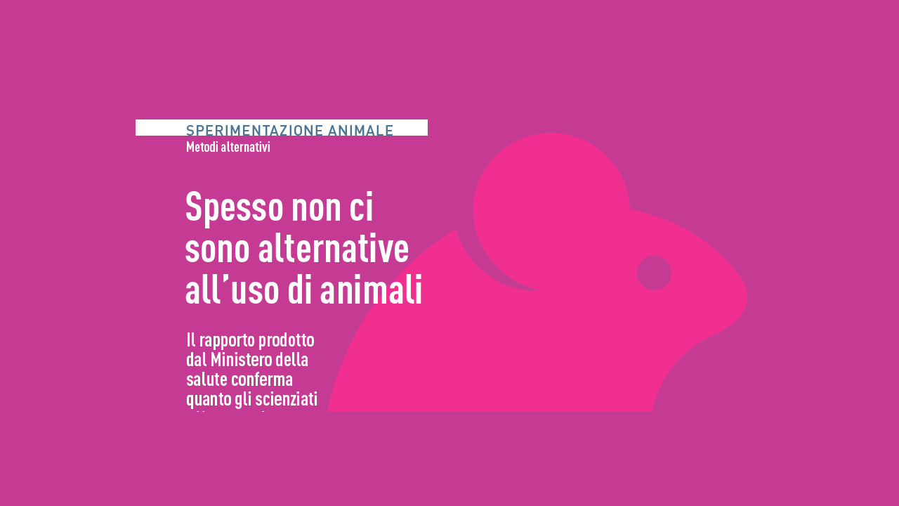 Spesso non ci sono alternative all’uso di animali (a cura di Fabio Turone)