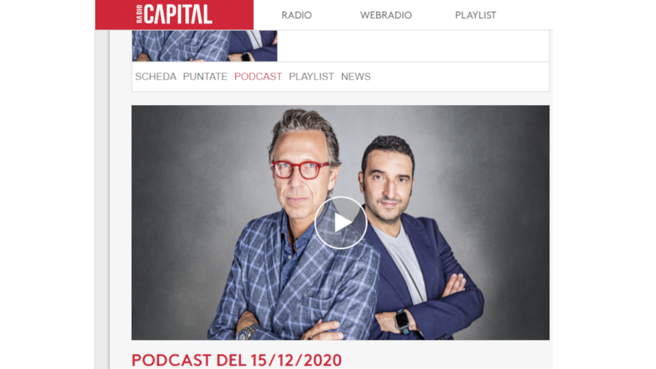 Giuliano Grignaschi ai microfoni di Radio Capital